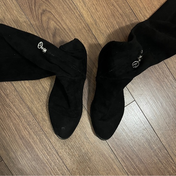 Wishbone Suede over the knee boots in black size US 7 - Picture 5 of 5